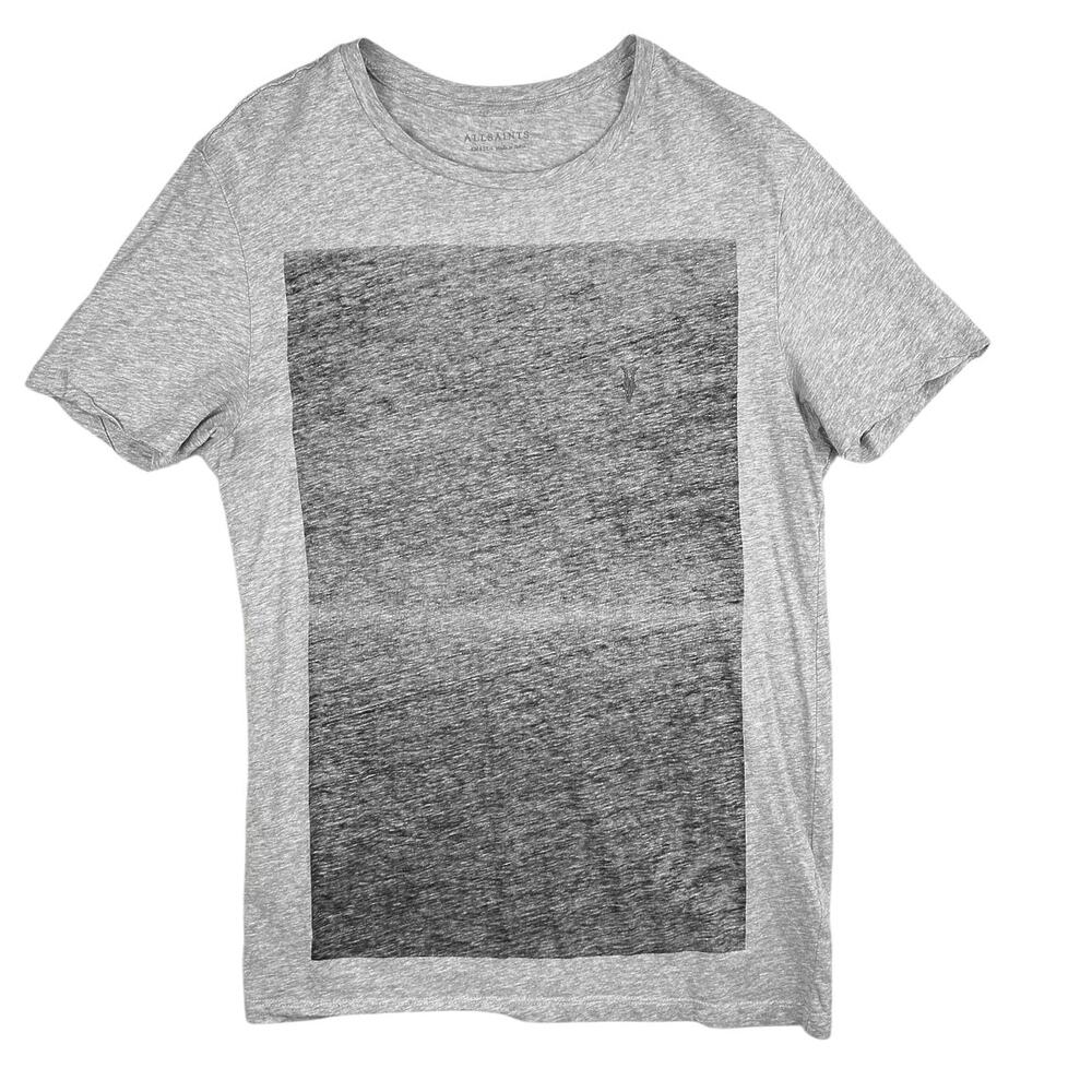 AllSaints Men's Gray Crew Neck Short Sleeve Pullover Casual Tee T-Shirt Top S